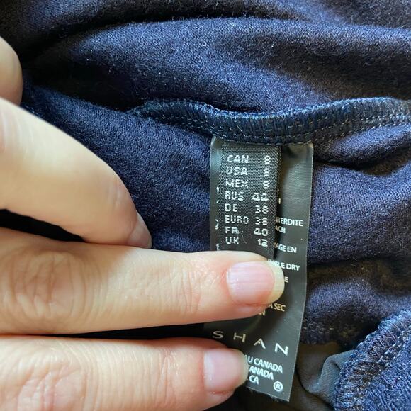 Shan Navy Blue Pull On Pants Size 8 Wool Cashmere Blend‎ - Picture 6 of 6